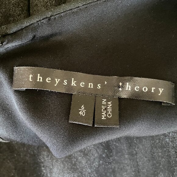Stunning Theyskens' Theory Soft Black Leather Dress w/ pockets-Size 6 - Picture 4 of 14